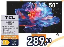 Unieuro TCL SMART TV LED 50P6K offerta