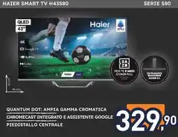 Unieuro HAIER SMART TV H43S80 SERIE S80 offerta