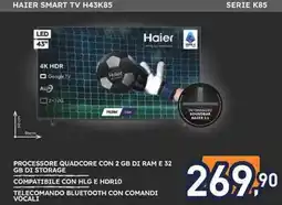 Unieuro HAIER SMART TV H43K85 SERIE K85 offerta
