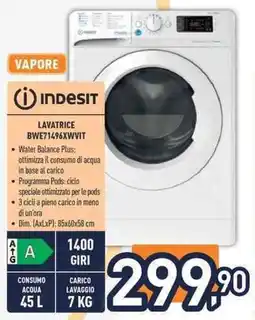 Unieuro INDESIT LAVATRICE BWE71496XWVIT offerta