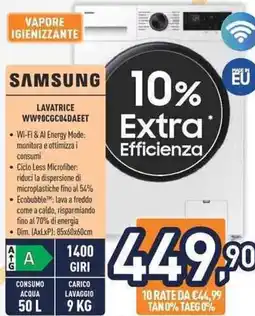 Unieuro SAMSUNG LAVATRICE WW90CGC04DAEET offerta