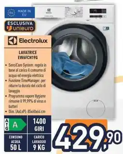 Unieuro Electrolux LAVATRICE EW6FCH196 offerta