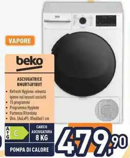 Unieuro beko ASCIUGATRICE BMURT481BIIT offerta