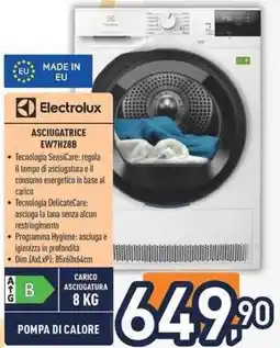 Unieuro Electrolux ASCIUGATRICE EW7H28B offerta