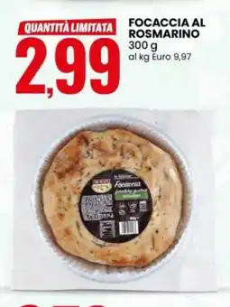 Eurospin Tre mulini focaccia al rosmarino offerta