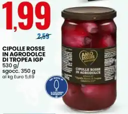 Eurospin Cipolle rosse in agrodolce di tropea igp offerta