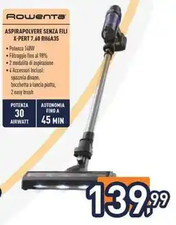 Unieuro Rowenta ASPIRAPOLVERE SENZA FILI X-PERT 7.60 RH6A35 offerta