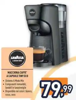 Unieuro Lavazza macchina caffe' a capsule tiny eco offerta