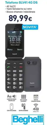 Unieuro Beghelli Telefono SLV41 4G DS offerta