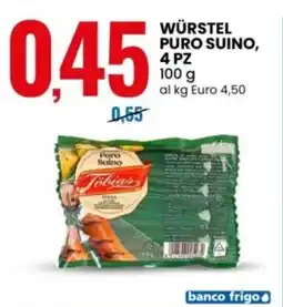 Eurospin Tobias würstel puro suino offerta