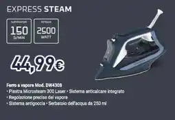 Unieuro Rowenta express steam Ferro a vapore Mod. DW4308 offerta
