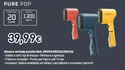Unieuro Rowenta pure pop Stiratore verticale portatile Mod. DR2020/DR2022/DR2026 offerta