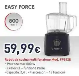 Unieuro Moulinex easy force Robot da cucina multifunzione Mod. FP2428 offerta