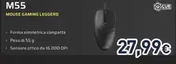 Unieuro Corsair M55 mouse gaming leggero offerta