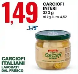 Eurospin Delizie dal sole carciofi interi offerta