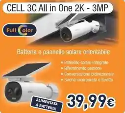 Unieuro Imou Cell 3C All in One 2K-3MP offerta