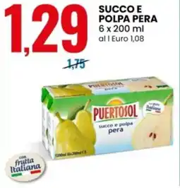 Eurospin Puertosol succo e polpa pera offerta