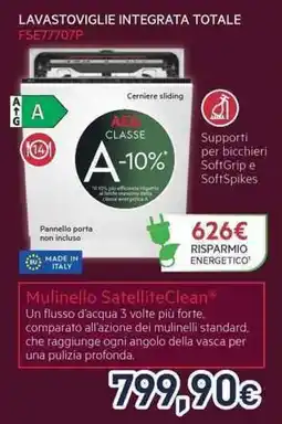 Unieuro AEG LAVASTOVIGLIE INTEGRATA TOTALE FSE77707P offerta