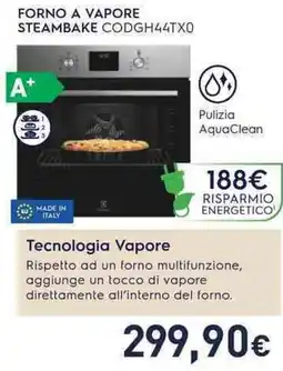 Unieuro Electrolux FORNO A VAPORE STEAMBAKE CODGH44TX0 offerta