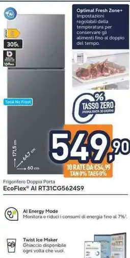 Unieuro SAMSUNG EcoFlex Al RT31CG5624S9 offerta