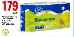 Eurospin Soft dream asciugatutto decorato offerta