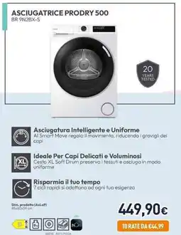Unieuro CANDY ASCIUGATRICE PRODRY 500 BR 9N2BX-S offerta