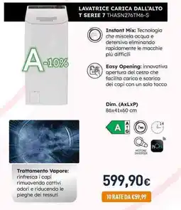 Unieuro Haier LAVATRICE CARICA DALL'ALTO T SERIE 7 THASN276TM6-S offerta