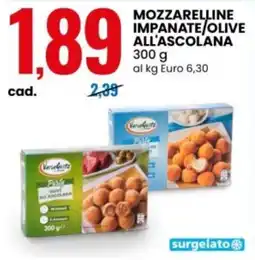 Eurospin VariaGusto mozzarelline impanate/olive all'ascolana offerta