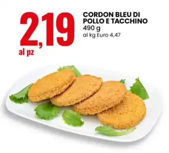 Eurospin Cordon bleu di pollo e tacchino offerta