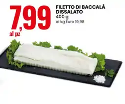 Eurospin Filetto di baccalà dissalato offerta