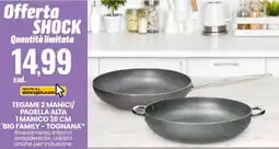 Eurospin Tegame 2 manici/ padella alta 1 manico 36 cm 'big family - tognana' offerta