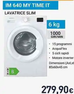 Unieuro INDESIT IM 640 MY TIME IT LAVATRICE SLIM offerta