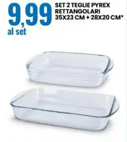 Eurospin Set 2 teglie pyrex rettangolari offerta