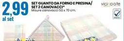 Eurospin Set guanto da forno e presina/ set 2 canovacci offerta