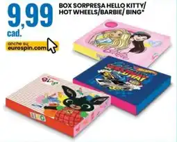 Eurospin Box sorpresa hello kitty/ hot wheels/barbie/bing offerta