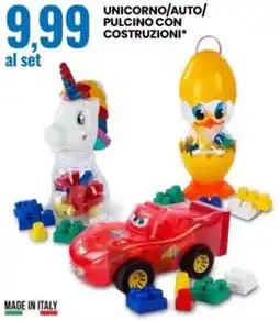Eurospin Unicorno/auto/ pulcino con costruzioni offerta