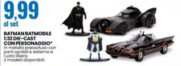 Eurospin Batman batmobile 1:32 die-cast con personaggio offerta