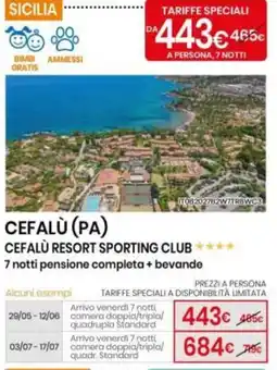 Eurospin Cefalù resort sporting club offerta
