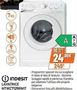 Expert INDESIT LAVATRICE MTWC71296WIT offerta