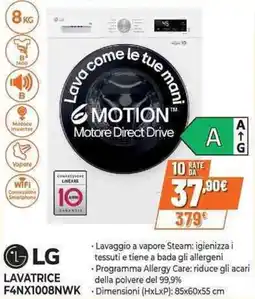 Expert LG LAVATRICE F4NX1008NWK offerta