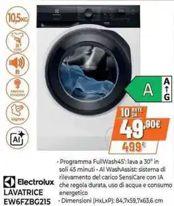 Expert Electrolux LAVATRICE EW6FZBG215 offerta