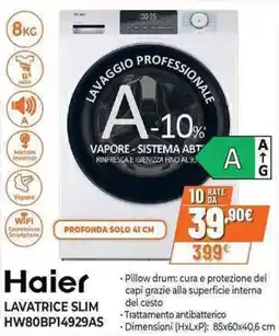 Expert Haier LAVATRICE SLIM HW80BP14929AS offerta