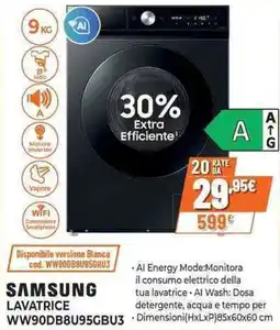 Expert SAMSUNG LAVATRICE WW90DB8U95GBU3 offerta