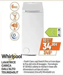 Expert Whirlpool LAVATRICE CARICA DALL'ALTO TDLR6240LIT offerta