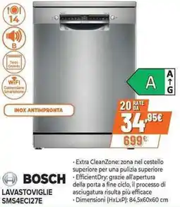Expert BOSCH LAVASTOVIGLIE SMS4EC127E offerta