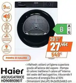 Expert Haier ASCIUGATRICE HD90B939EIT offerta