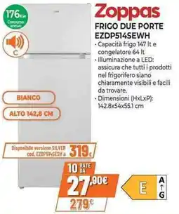 Expert Zoppas FRIGO DUE PORTE EZDP514SEWH offerta