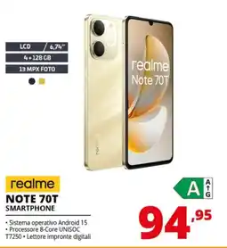 Comet realme NOTE 70T SMARTPHONE offerta