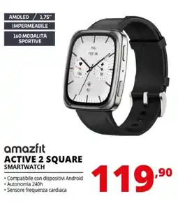 Comet Amazfit active 2 square smartwatch offerta