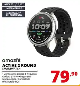 Comet Amazfit active 2 round smartwatch offerta